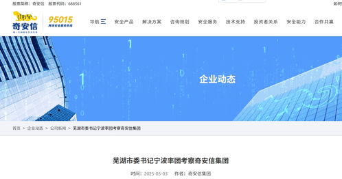 蕪湖市委書記率團考察奇安信集團鳳凰網安徽 鳳凰網